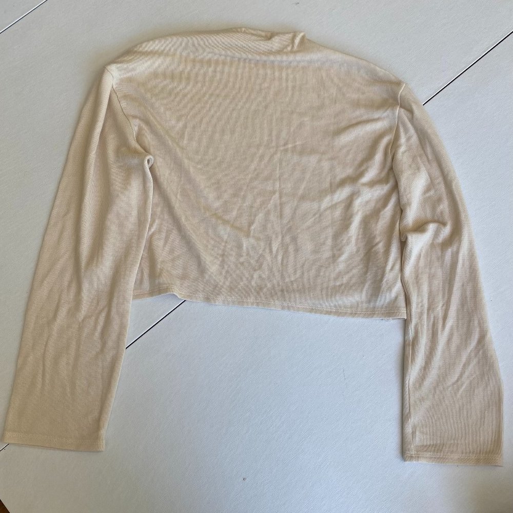 Lovers and Friends "Mandy Top" in Tan/Cream with Mock-Neck Top Size M - Picture 2 of 10